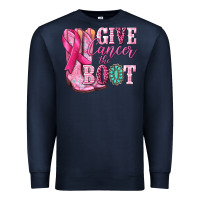 Navy give cancer the boot Premium Sweatshirt - NancyCooperArtShop