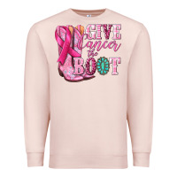Pale Pink give cancer the boot Premium Sweatshirt - NancyCooperArtShop