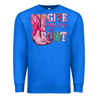 True Royal give cancer the boot Premium Sweatshirt - NancyCooperArtShop