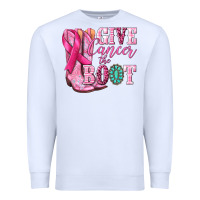 White give cancer the boot Premium Sweatshirt - NancyCooperArtShop