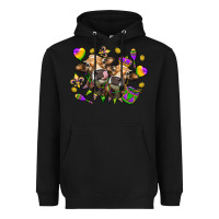 Black Mardi Gras heifers Heavyweight Hoodie - NancyCooperArtShop