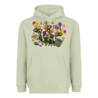 Matcha Mardi Gras heifers Heavyweight Hoodie - NancyCooperArtShop
