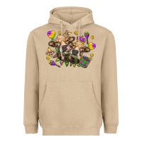 Mushroom Mardi Gras heifers Heavyweight Hoodie - NancyCooperArtShop