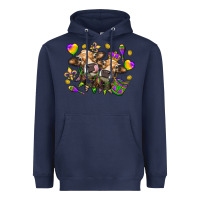 Navy Mardi Gras heifers Heavyweight Hoodie - NancyCooperArtShop
