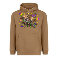 Toasted Coconut Mardi Gras heifers Heavyweight Hoodie - NancyCooperArtShop