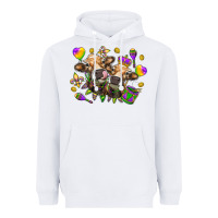 White Mardi Gras heifers Heavyweight Hoodie - NancyCooperArtShop