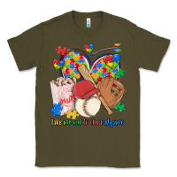 Army Green take me out to the ballgame  autism baseball Classic Tee - MaliasSmallBusiness