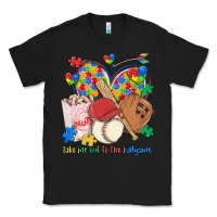 Black take me out to the ballgame  autism baseball Classic Tee - MaliasSmallBusiness