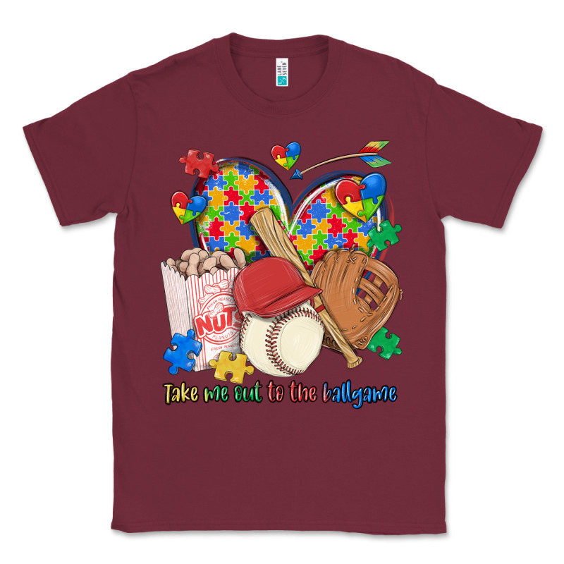 Take Me Out To The Ballgame  Autism Baseball Classic Tee by MaliasSmallBusiness | Teevron