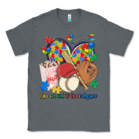 Charcoal Heather take me out to the ballgame  autism baseball Classic Tee - MaliasSmallBusiness