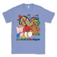 Colony Blue take me out to the ballgame  autism baseball Classic Tee - MaliasSmallBusiness