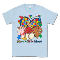 Dusty Blue take me out to the ballgame  autism baseball Classic Tee - MaliasSmallBusiness