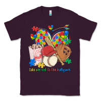 Plum take me out to the ballgame  autism baseball Classic Tee - MaliasSmallBusiness