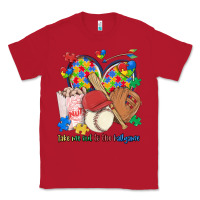 Red take me out to the ballgame  autism baseball Classic Tee - MaliasSmallBusiness