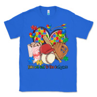 True Royal take me out to the ballgame  autism baseball Classic Tee - MaliasSmallBusiness