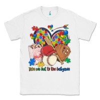 White take me out to the ballgame  autism baseball Classic Tee - MaliasSmallBusiness