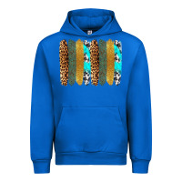 Cobalt western brushstrokes Urban Hoodie - OliviaCreatesArt