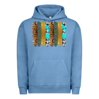 Pigment Pebble Blue western brushstrokes Urban Hoodie - OliviaCreatesArt