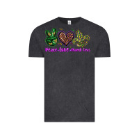 Vintage Black peace love mardi gras Vintage Tee - BarkalooDesign