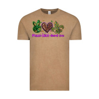 Vintage Coffee peace love mardi gras Vintage Tee - BarkalooDesign