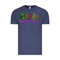 Vintage Denim peace love mardi gras Vintage Tee - BarkalooDesign