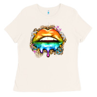Bone rainbow lips Ladies Tee - Zillion Design Studio