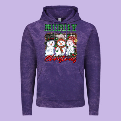 Merry Christmas Snowman Vintage Hoodie Designed By Adodesignshop