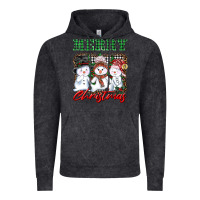 Vintage Black merry christmas snowman Vintage Hoodie - AdoDesignShop