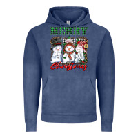 Vintage Denim merry christmas snowman Vintage Hoodie - AdoDesignShop