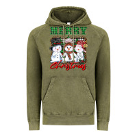 Vintage Olive merry christmas snowman Vintage Hoodie - AdoDesignShop