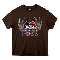 Chocolate Brown Born to be free 4th of July Heavy Core Tee - CowGirlArtShop