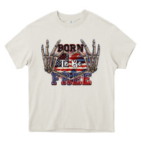 Cream Born to be free 4th of July Heavy Core Tee - CowGirlArtShop