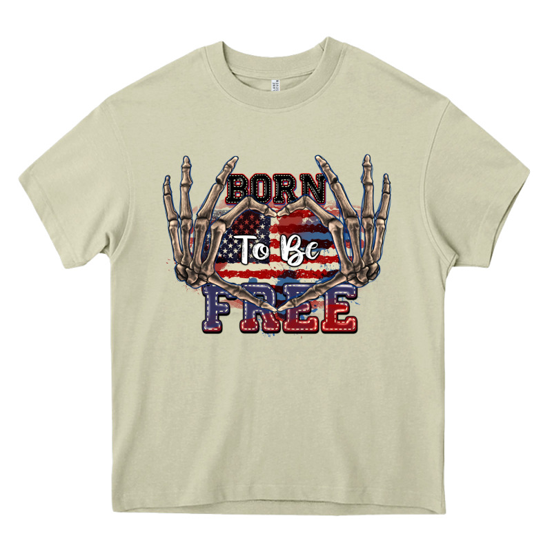 Born To Be Free 4th Of July Heavy Core Tee by CowGirlArtShop | Teevron