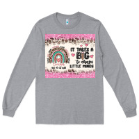 Heather Grey it takes a big to shape little minds Long Sleeve Tee - MaliasSmallBusiness