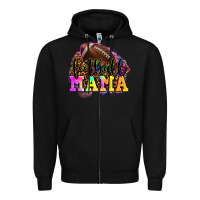 Black football mama Zipper Hoodie - LillyAllenDesigns