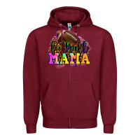 Burgundy football mama Zipper Hoodie - LillyAllenDesigns