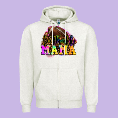 Football Mama Zipper Hoodie Designed By Lillyallendesigns