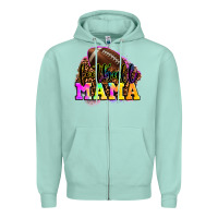 Seafoam football mama Zipper Hoodie - LillyAllenDesigns