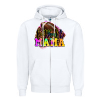 White football mama Zipper Hoodie - LillyAllenDesigns
