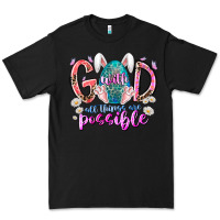Black with god all things are possible Premium Tee - RacoonDesign