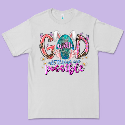 With God All Things Are Possible Premium Tee Designed By Racoondesign