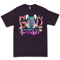 Plum with god all things are possible Premium Tee - RacoonDesign