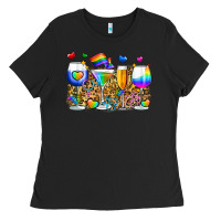 Black pride wine cups Ladies Tee - Zillion Design Studio