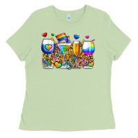 Matcha pride wine cups Ladies Tee - Zillion Design Studio