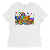 White pride wine cups Ladies Tee - Zillion Design Studio