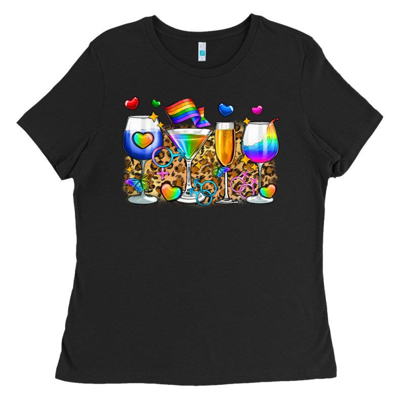 Pride Wine Cups Ladies Tee by Zillion Design Studio | Teevron