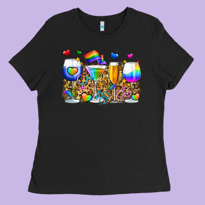 Pride Wine Cups Ladies Tee Designed By Zillion Design Studio