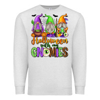 Oatmeal Heather Halloween with My Gnomes Premium Sweatshirt - texasbilliewilder
