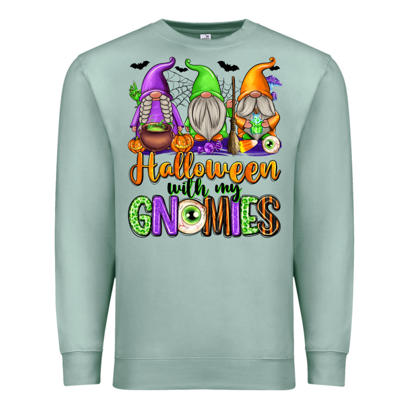 Halloween With My Gnomes Premium Sweatshirt by texasbilliewilder | Teevron