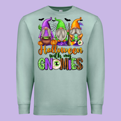 Halloween With My Gnomes Premium Sweatshirt Designed By Texasbilliewilder